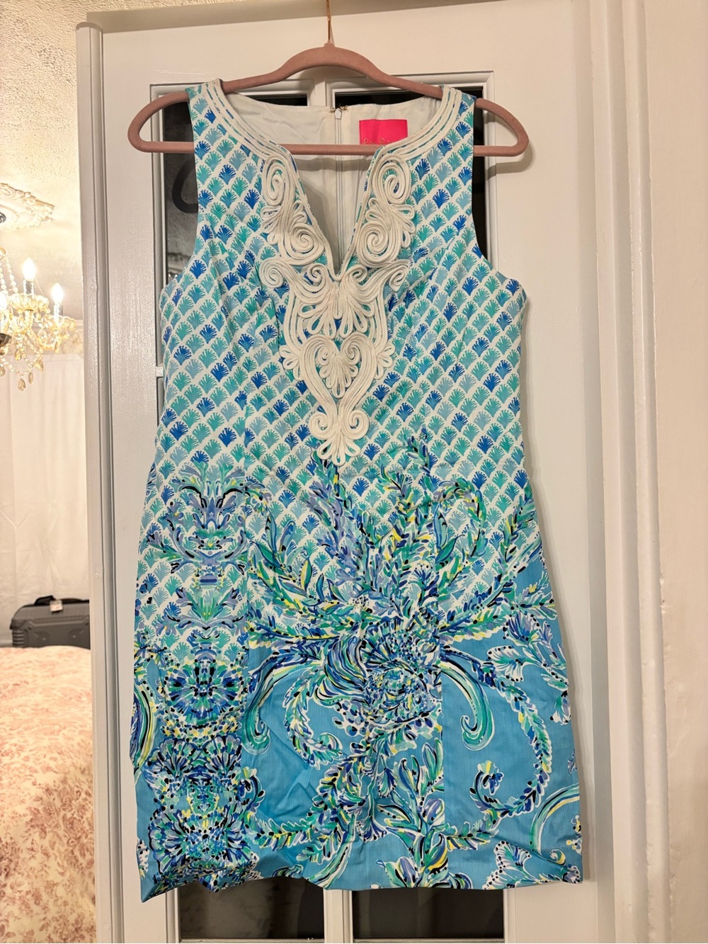 Lilly Pulitzer Blue Printed Sleeveless Shift Dress
